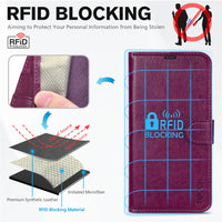 iPhone 16 Pro, RFID Blocking [4 Card Holder] Kickstand [Shockproof TPU Inner Shell] PU Leather Magnetic Protective Flip Cover 6.3“ 2024, Black - 7DAY'S