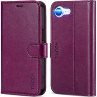 iPhone 16e, [RFID Blocking] 4 Card Holder Kickstand [Shockproof TPU Inner Case] PU Leather Magnetic Closure Protective Cover Compatible with iPhone 16e 6.1" 2025, Black - 7DAY'S