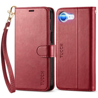 iPhone 16e, [RFID Blocking] 4 Card Holder Kickstand [Shockproof TPU Inner Case] PU Leather Magnetic Closure Protective Cover Compatible with iPhone 16e 6.1" 2025, Black - 7DAY'S