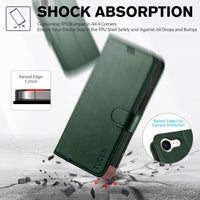 iPhone 16e, [RFID Blocking] 4 Card Holder Kickstand [Shockproof TPU Inner Case] PU Leather Magnetic Closure Protective Cover Compatible with iPhone 16e 6.1" 2025, Black - 7DAY'S