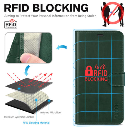iPhone 16e, [RFID Blocking] 4 Card Holder Kickstand [Shockproof TPU Inner Case] PU Leather Magnetic Closure Protective Cover Compatible with iPhone 16e 6.1" 2025, Black - 7DAY'S