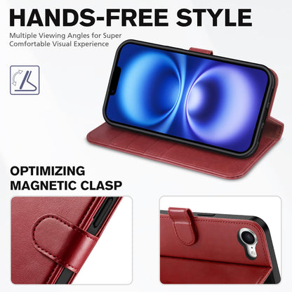 iPhone 16e, [RFID Blocking] 4 Card Holder Kickstand [Shockproof TPU Inner Case] PU Leather Magnetic Closure Protective Cover Compatible with iPhone 16e 6.1" 2025, Black - 7DAY'S