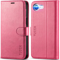 iPhone 16e, [RFID Blocking] 4 Card Holder Kickstand [Shockproof TPU Inner Case] PU Leather Magnetic Closure Protective Cover Compatible with iPhone 16e 6.1" 2025, Black - 7DAY'S