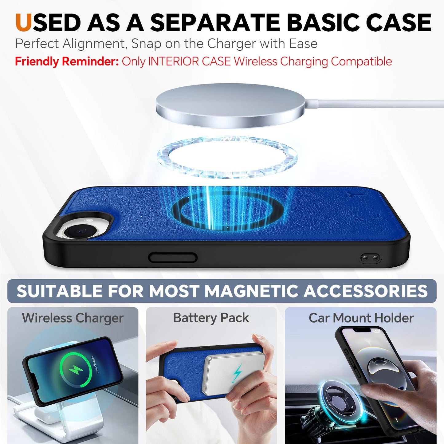 iPhone 16e Wallet 6.1", [Wrist Strap] [Detachable] Magnetic PU Leather Wallet Case RFID Blocking [Wireless Charging] 4 Card Holders Stand Folio Cover for iPhone 16e, Plum Purple - 7DAY'S