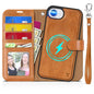 iPhone 16e Wallet 6.1", [Wrist Strap] [Detachable] Magnetic PU Leather Wallet Case RFID Blocking [Wireless Charging] 4 Card Holders Stand Folio Cover for iPhone 16e, Plum Purple - 7DAY'S