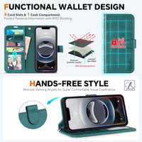 iPhone 16e Wallet 6.1", [Wrist Strap] [Detachable] Magnetic PU Leather Wallet Case RFID Blocking [Wireless Charging] 4 Card Holders Stand Folio Cover for iPhone 16e, Plum Purple - 7DAY'S