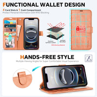 iPhone 16e Wallet 6.1", [Wrist Strap] [Detachable] Magnetic PU Leather Wallet Case RFID Blocking [Wireless Charging] 4 Card Holders Stand Folio Cover for iPhone 16e, Plum Purple - 7DAY'S