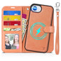 iPhone 16e Wallet 6.1", [Wrist Strap] [Detachable] Magnetic PU Leather Wallet Case RFID Blocking [Wireless Charging] 4 Card Holders Stand Folio Cover for iPhone 16e, Plum Purple - 7DAY'S