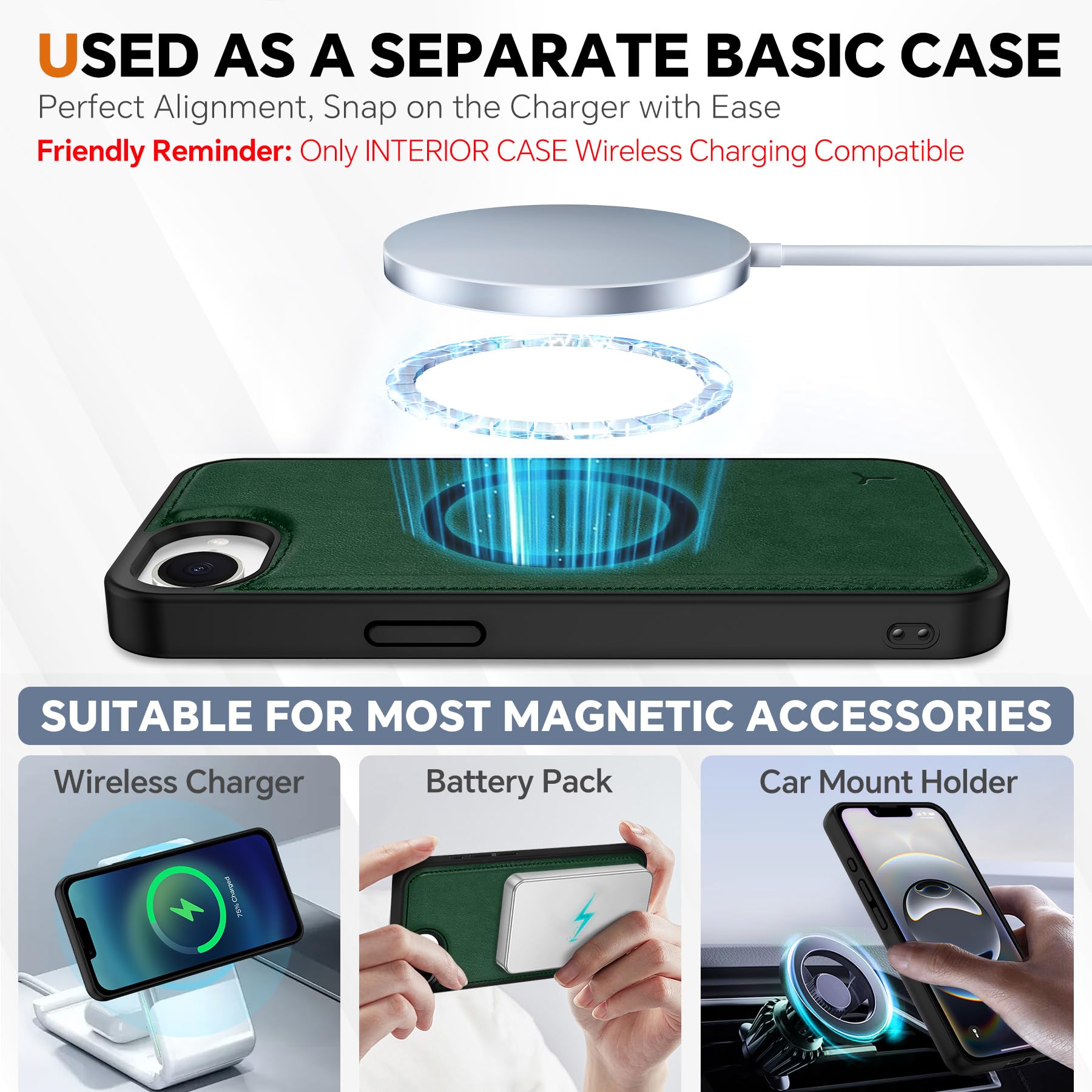 iPhone 16e Wallet 6.1", [Wrist Strap] [Detachable] Magnetic PU Leather Wallet Case RFID Blocking [Wireless Charging] 4 Card Holders Stand Folio Cover for iPhone 16e, Plum Purple - 7DAY'S