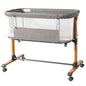 Iron pipe + plastic 150D encrypted cationic fabric gray baby cradle bed model: KT - BSW - 7DAY'S