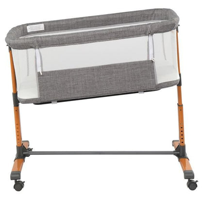 Iron pipe + plastic 150D encrypted cationic fabric gray baby cradle bed model: KT - BSW - 7DAY'S