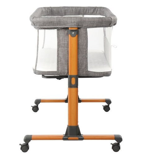 Iron pipe + plastic 150D encrypted cationic fabric gray baby cradle bed model: KT - BSW - 7DAY'S
