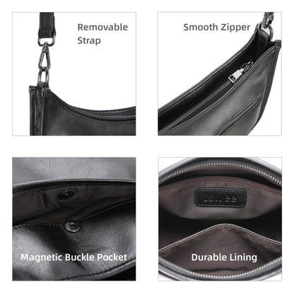 Iswee Crossbody Bags for Women Genuine Leather Purses Vintage Shoulder Handbags Travel Cross Body Bag with Boho Strap - 7DAY'S