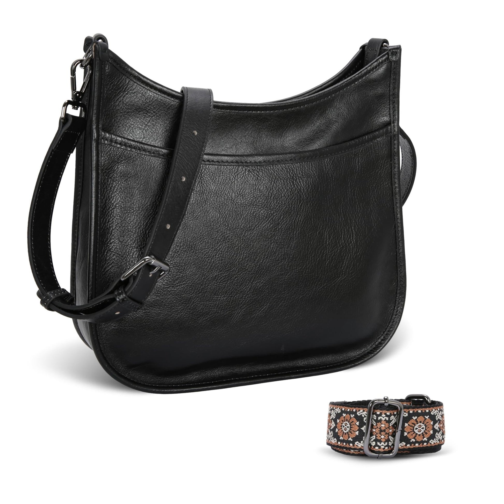 Iswee Crossbody Bags for Women Genuine Leather Purses Vintage Shoulder Handbags Travel Cross Body Bag with Boho Strap - 7DAY'S