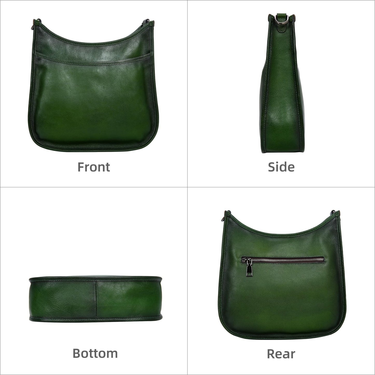 Iswee Crossbody Bags for Women Genuine Leather Purses Vintage Shoulder Handbags Travel Cross Body Bag with Boho Strap - 7DAY'S