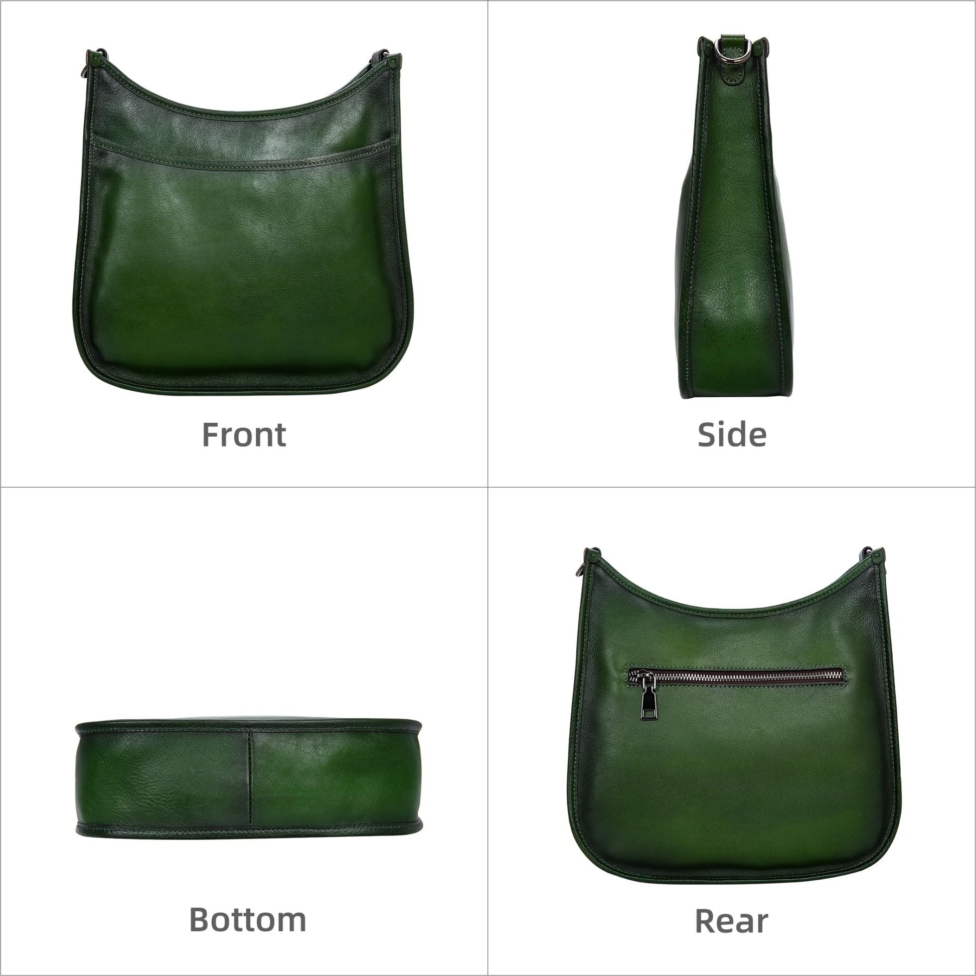 Iswee Crossbody Bags for Women Genuine Leather Purses Vintage Shoulder Handbags Travel Cross Body Bag with Boho Strap - 7DAY'S