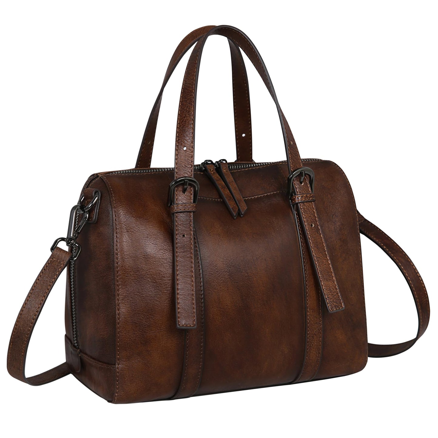 Iswee Genuine Leather Purses for Women Designer Hobo Crossbody Bag Satchel Handbags Top Handle Purses for Travel - 7DAY'S