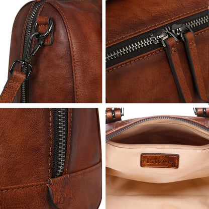 Iswee Genuine Leather Purses for Women Designer Hobo Crossbody Bag Satchel Handbags Top Handle Purses for Travel - 7DAY'S