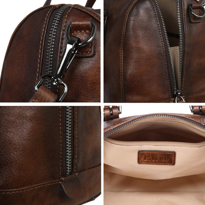 Iswee Genuine Leather Purses for Women Designer Hobo Crossbody Bag Satchel Handbags Top Handle Purses for Travel - 7DAY'S