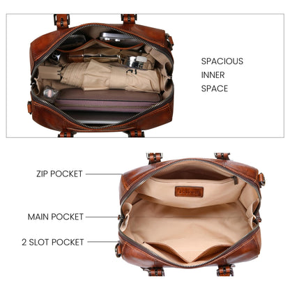 Iswee Genuine Leather Purses for Women Designer Hobo Crossbody Bag Satchel Handbags Top Handle Purses for Travel - 7DAY'S