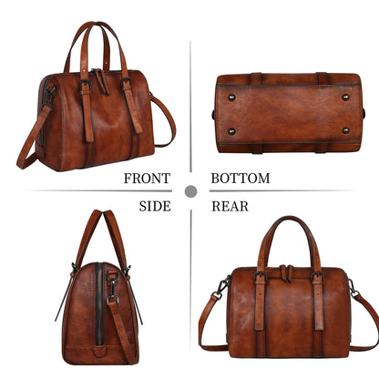 Iswee Genuine Leather Purses for Women Designer Hobo Crossbody Bag Satchel Handbags Top Handle Purses for Travel - 7DAY'S