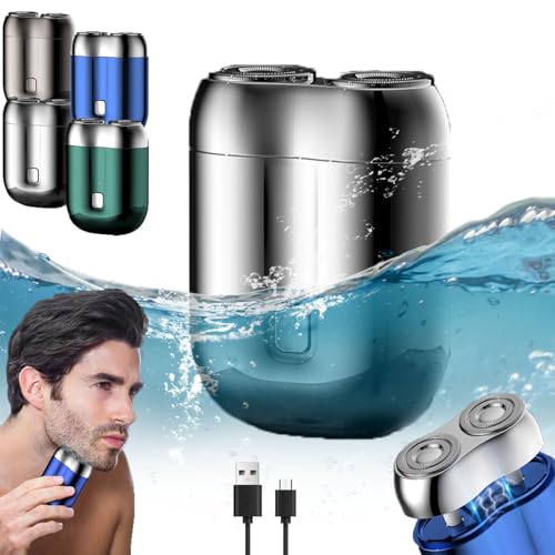 I.Ureza Mini Shaver, I.Ureza Shavers, Monhck - Mini Shave Portable ElectricShaver for Men, Electric Razor for Men Pocket Size Mini PortableShaver, Waterproof (Green) - 7DAY'S