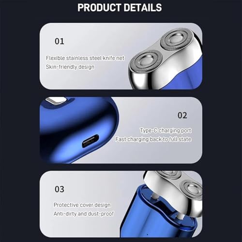 I.Ureza Mini Shaver, I.Ureza Shavers, Monhck - Mini Shave Portable ElectricShaver for Men, Electric Razor for Men Pocket Size Mini PortableShaver, Waterproof (Green) - 7DAY'S
