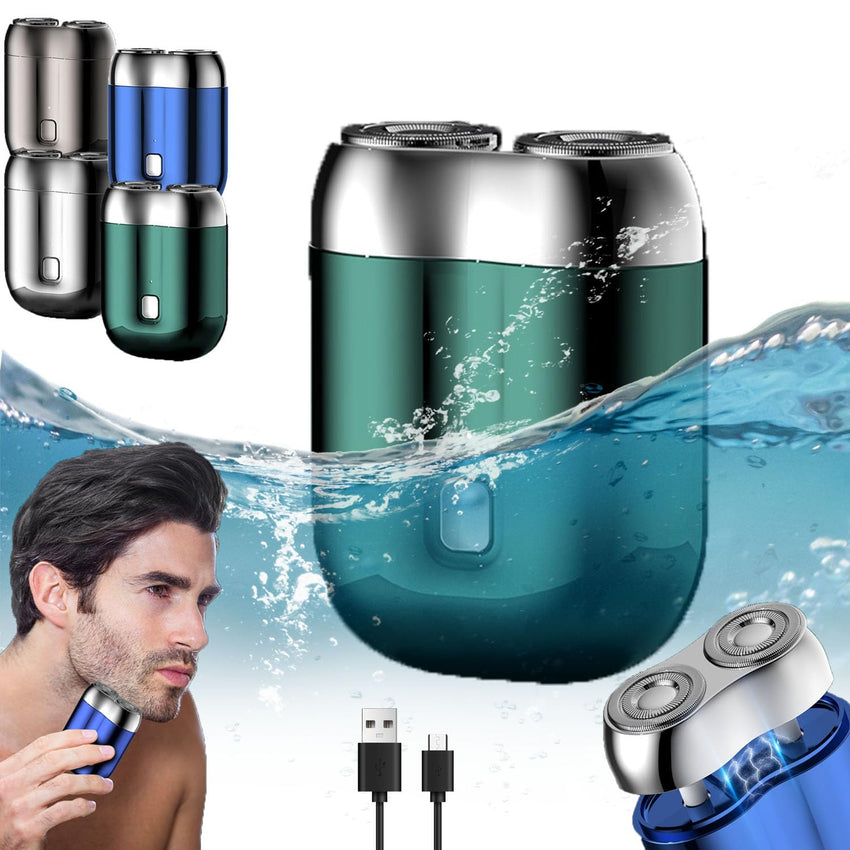 I.Ureza Mini Shaver, I.Ureza Shavers, Monhck - Mini Shave Portable ElectricShaver for Men, Electric Razor for Men Pocket Size Mini PortableShaver, Waterproof (Green) - 7DAY'S