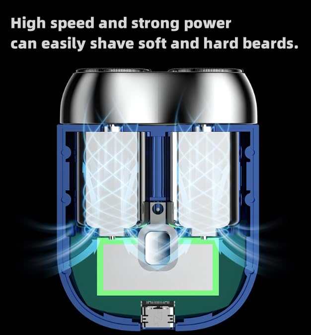 I.Ureza Mini Shaver, I.Ureza Shavers, Monhck - Mini Shave Portable ElectricShaver for Men, Electric Razor for Men Pocket Size Mini PortableShaver, Waterproof (Green) - 7DAY'S