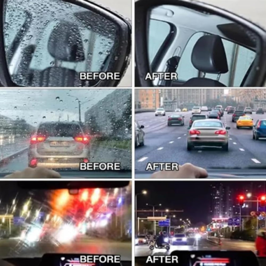 Ivyever Glass Cleaner, Ivy Ever Glass Cleaner, Whimsyard Windshield Cleaner, Oil Film Remover G1, Oil Repellent Film for Car Windows, Oil Film Cleaning Brush for Car Windows, Powerful Remover (1) - 7DAY'S