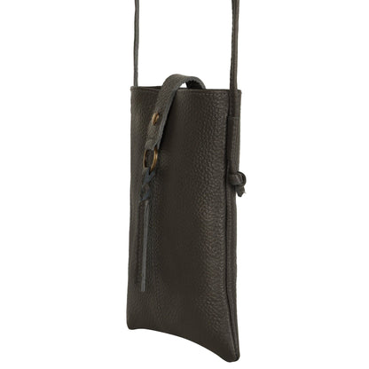 Jennie Small crossbody bag w/ slim strap closure & tassel - Deepest Brown - 7DAY'S