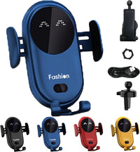 Jerrycherries Phone Holder, Jerrycherries Car Phone Holder, Marvulur Car Phone Holder, Marvulur Smart Car Wireless Charger Phone Holder, Smart Sensor Car Wireless Charger, Fashion Car Charger (Red) - 7DAY'S