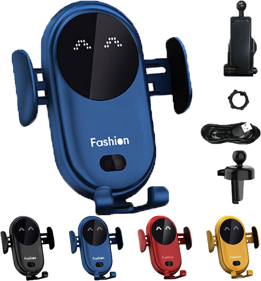 Jerrycherries Phone Holder, Jerrycherries Car Phone Holder, Marvulur Car Phone Holder, Marvulur Smart Car Wireless Charger Phone Holder, Smart Sensor Car Wireless Charger, Fashion Car Charger (Red) - 7DAY'S