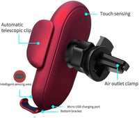 Jerrycherries Phone Holder, Jerrycherries Car Phone Holder, Marvulur Car Phone Holder, Marvulur Smart Car Wireless Charger Phone Holder, Smart Sensor Car Wireless Charger, Fashion Car Charger (Red) - 7DAY'S