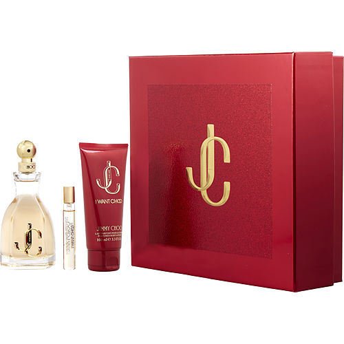 جيمي تشو I WANT CHOO من جيمي تشو بخاخ ماء العطر 3.4 أونصة وغسول الجسم 3.4 أونصة وبخاخ ماء العطر 0.25 أونصة بحجم صغير