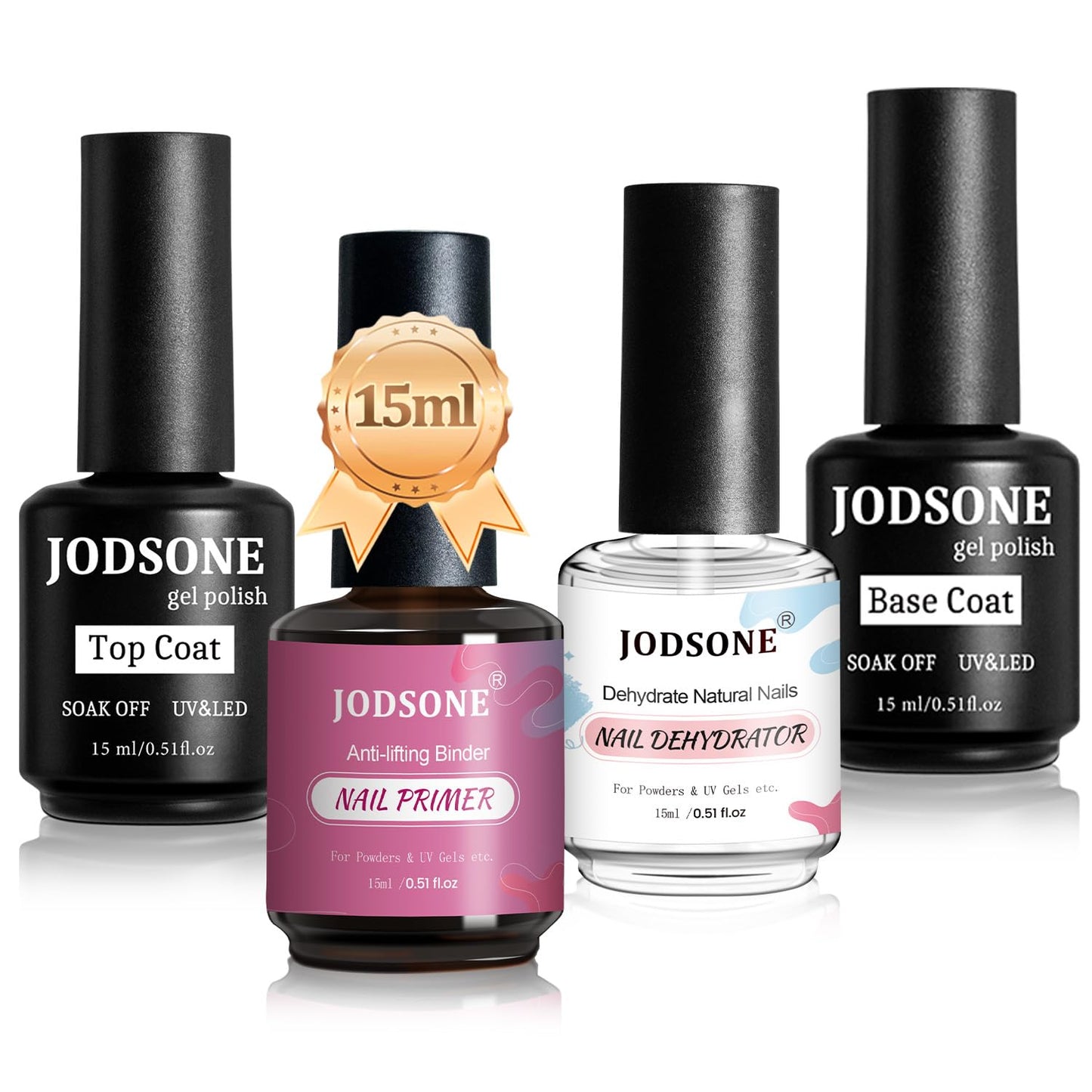 JODSONE 36 PCS Gel Nail Polish Set - 32 Colors Gel Polish Kit Base Coat Glossy Matte and Glitter Top Coat Nail Polish Set Green Blue Red Pink Collection Gifts for Women - 7DAY'S