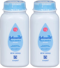 Johnson's Baby Naturally Derived Cornstarch Baby Powder with Aloe and Vitamin E for Delicate Skin, Hypoallergenic and Free of Parabens, Phthalates, and Dyes for Gentle Baby Skin Care, 1.5 oz - 7DAY'S
