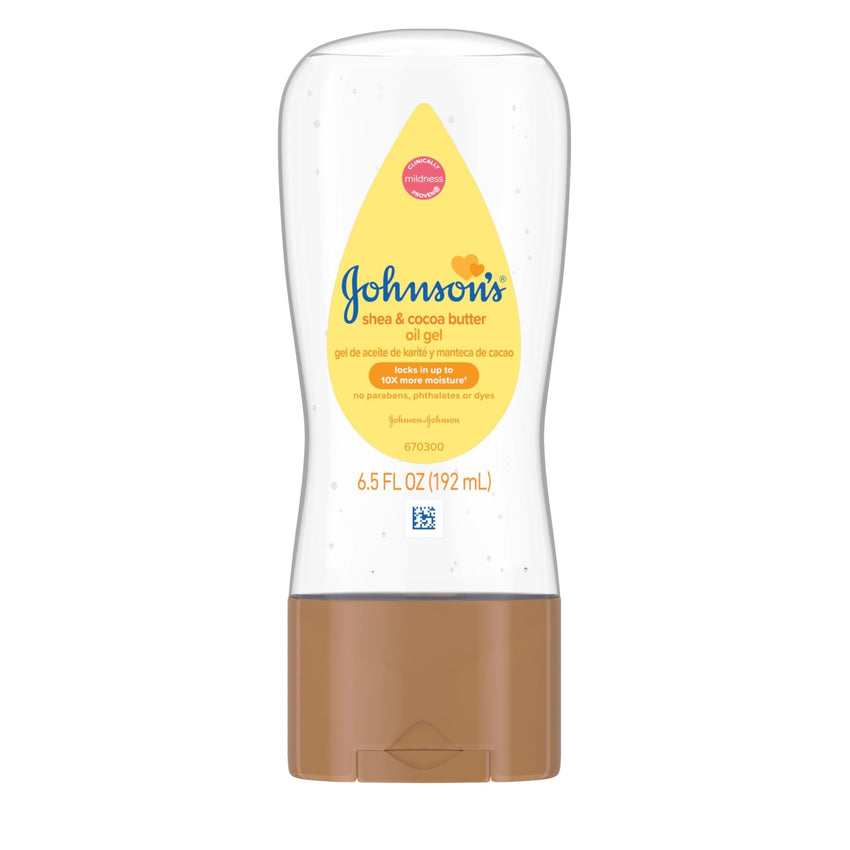 Johnson's Baby Oil, Mineral Oil Enriched with Shea & Cocoa Butter to Prevent Moisture Loss, Hypoallergenic, 20 fl. oz - 7DAY'S