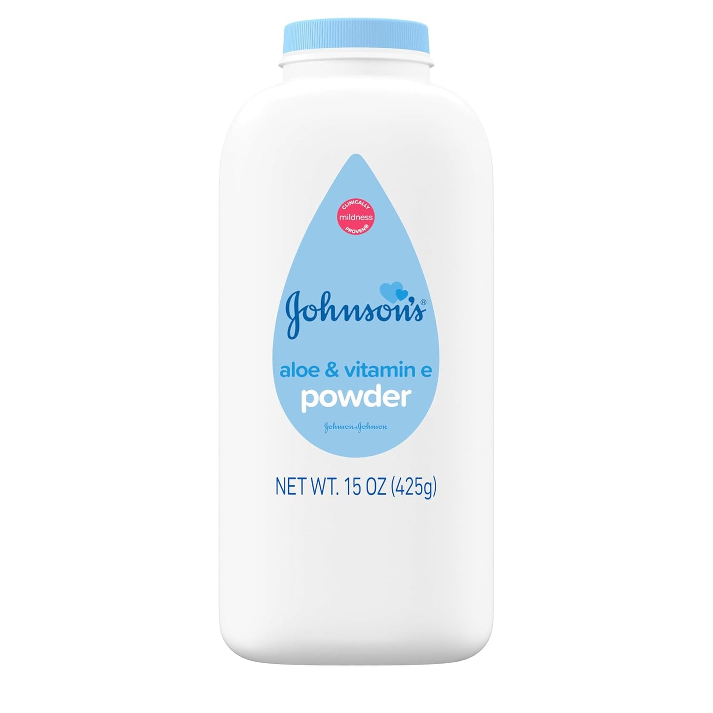 Johnson's Baby Powder with Naturally Derived Cornstarch, Aloe & Vitamin E for Delicate Skin, Hypoallergenic, Free of Parabens, Phthalates & Dyes for Gentle Baby Skin Care, 15 oz - 7DAY'S