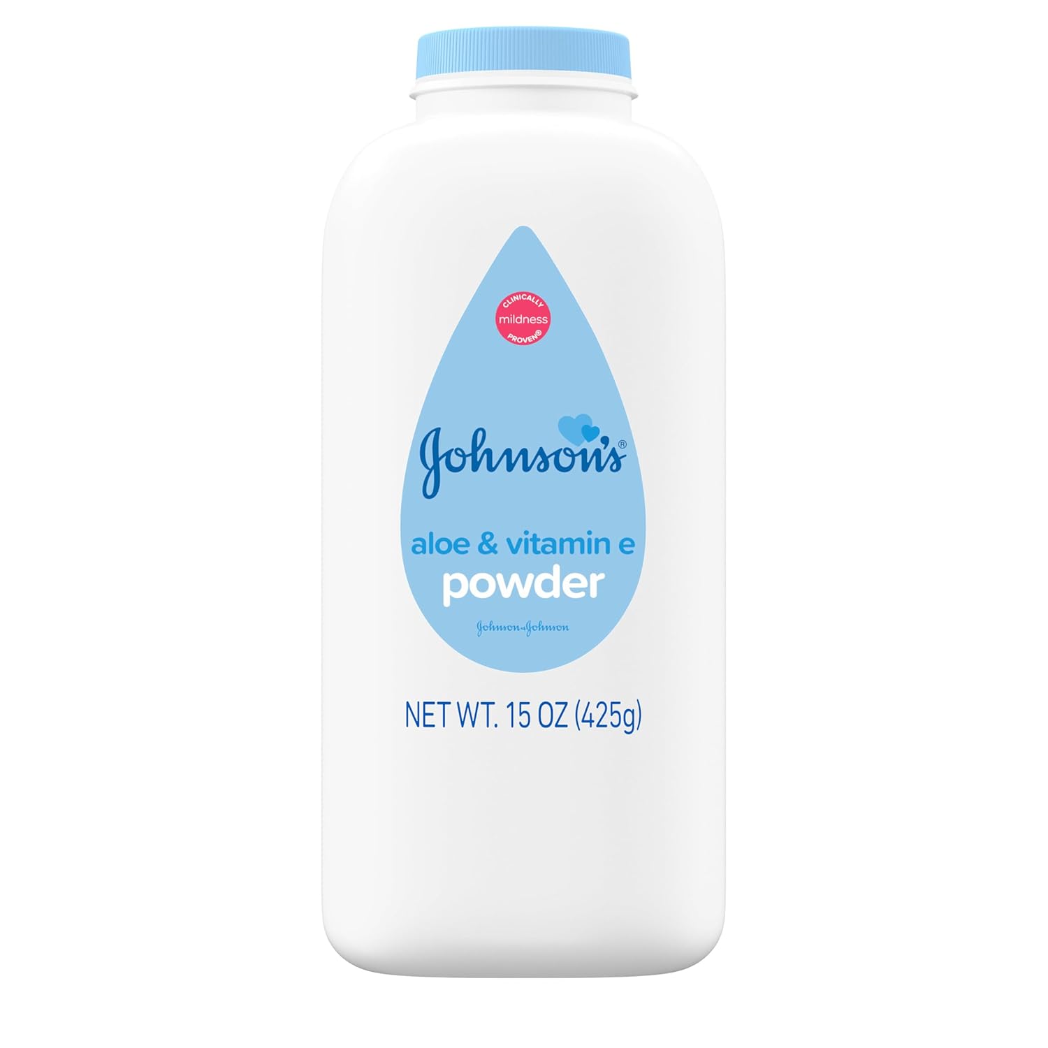 Johnson's Baby Powder with Naturally Derived Cornstarch, Aloe & Vitamin E for Delicate Skin, Hypoallergenic, Free of Parabens, Phthalates & Dyes for Gentle Baby Skin Care, 15 oz - 7DAY'S