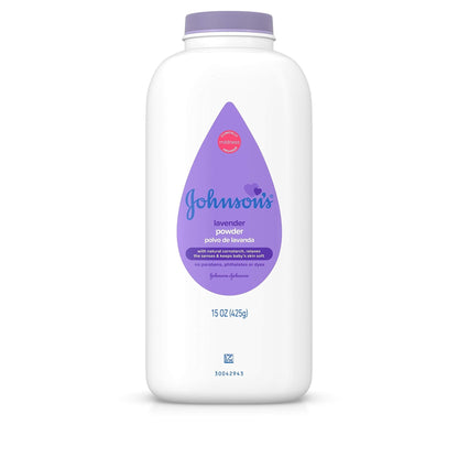 Johnson's Baby Powder with Naturally Derived Cornstarch, Aloe & Vitamin E for Delicate Skin, Hypoallergenic, Free of Parabens, Phthalates & Dyes for Gentle Baby Skin Care, 15 oz - 7DAY'S