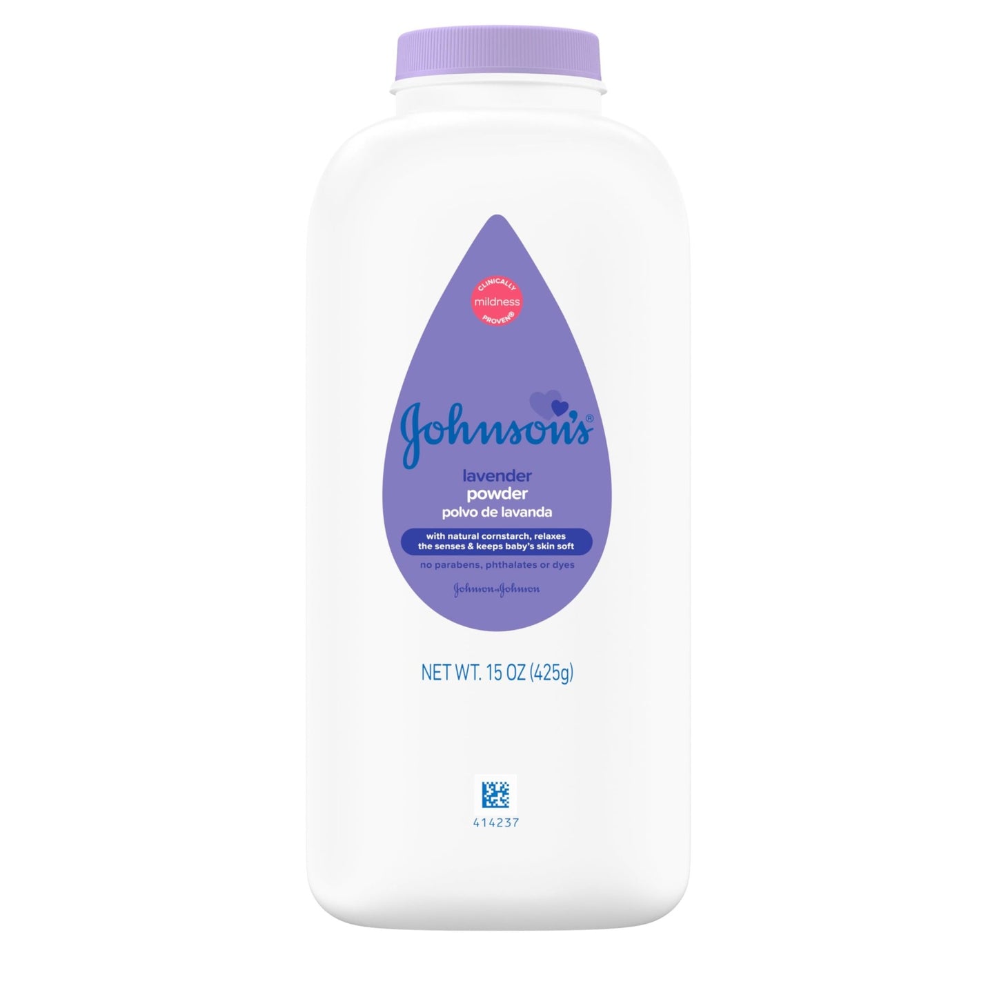 Johnson's Baby Powder with Naturally Derived Cornstarch, Aloe & Vitamin E for Delicate Skin, Hypoallergenic, Free of Parabens, Phthalates & Dyes for Gentle Baby Skin Care, 15 oz - 7DAY'S
