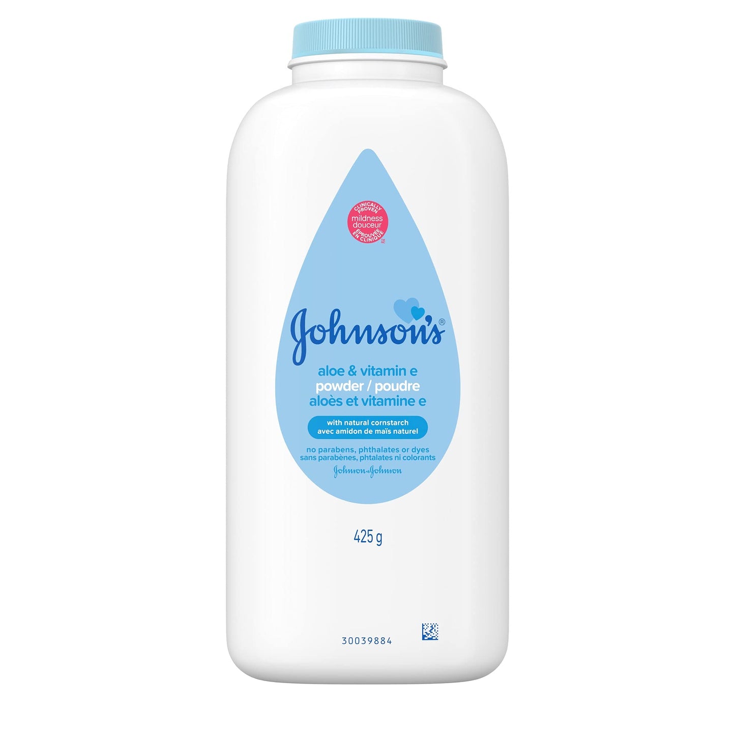 Johnson's Baby Powder with Naturally Derived Cornstarch, Aloe & Vitamin E for Delicate Skin, Hypoallergenic, Free of Parabens, Phthalates & Dyes for Gentle Baby Skin Care, 15 oz - 7DAY'S