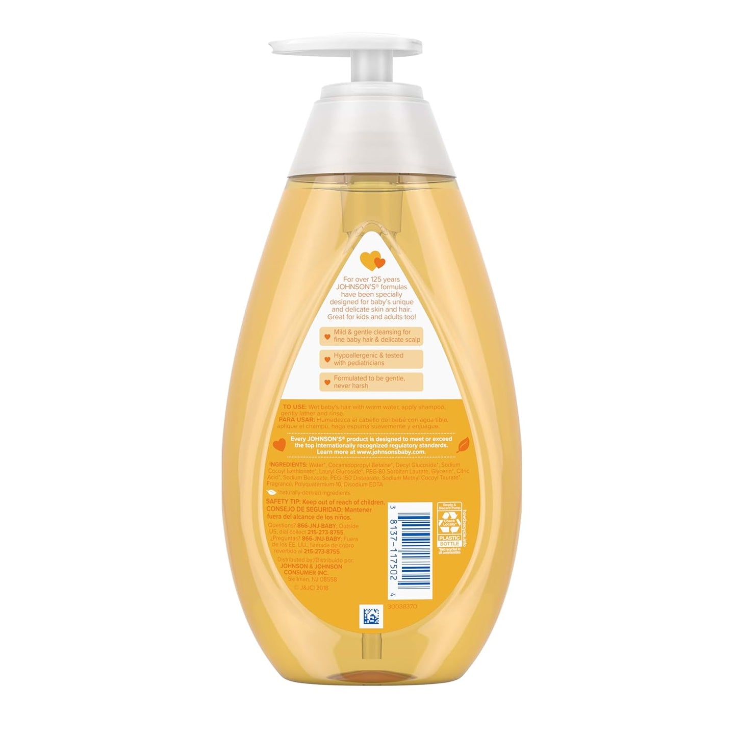 Johnson's Baby Shampoo with Tear - Free Formula, Shampoo for Baby's Delicate Scalp & Skin, Gently Washes Away Dirt & Germs, Paraben - , Phthalate - , Sulfate - & Dye - Free, 20.3 fl. oz - 7DAY'S