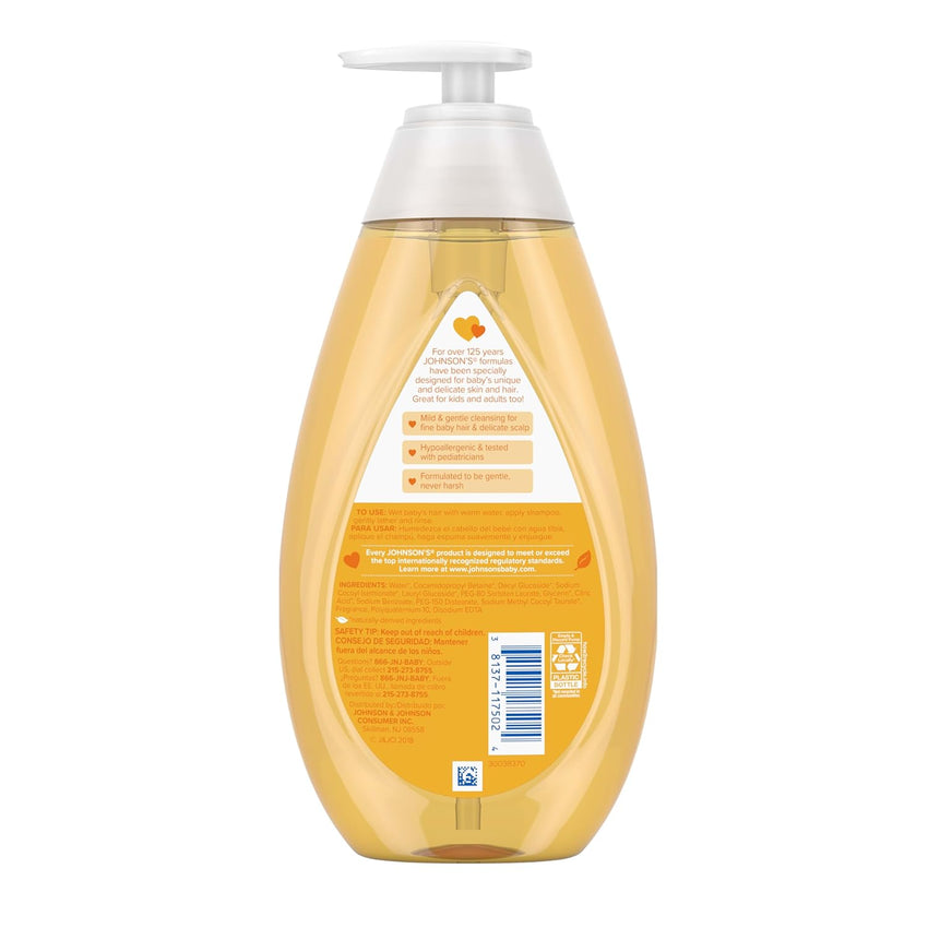 Johnson's Baby Shampoo with Tear - Free Formula, Shampoo for Baby's Delicate Scalp & Skin, Gently Washes Away Dirt & Germs, Paraben - , Phthalate - , Sulfate - & Dye - Free, 20.3 fl. oz - 7DAY'S