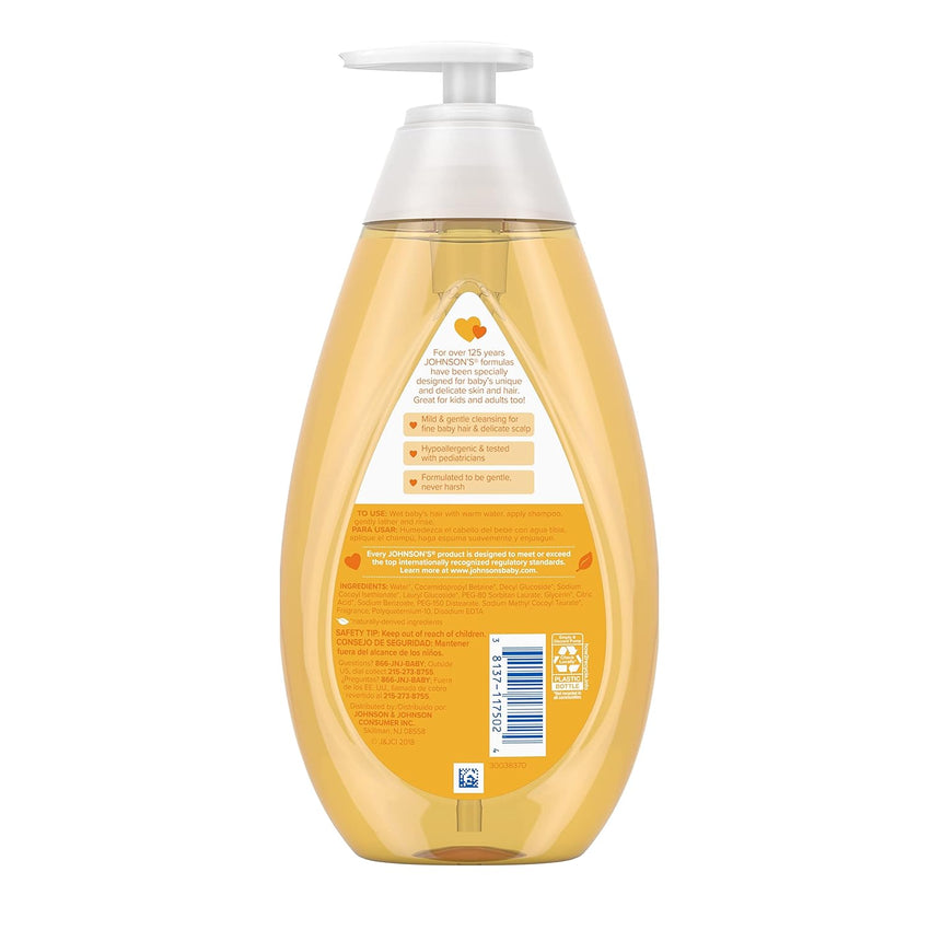 Johnson's Baby Shampoo with Tear - Free Formula, Shampoo for Baby's Delicate Scalp & Skin, Gently Washes Away Dirt & Germs, Paraben - , Phthalate - , Sulfate - & Dye - Free, 20.3 fl. oz - 7DAY'S