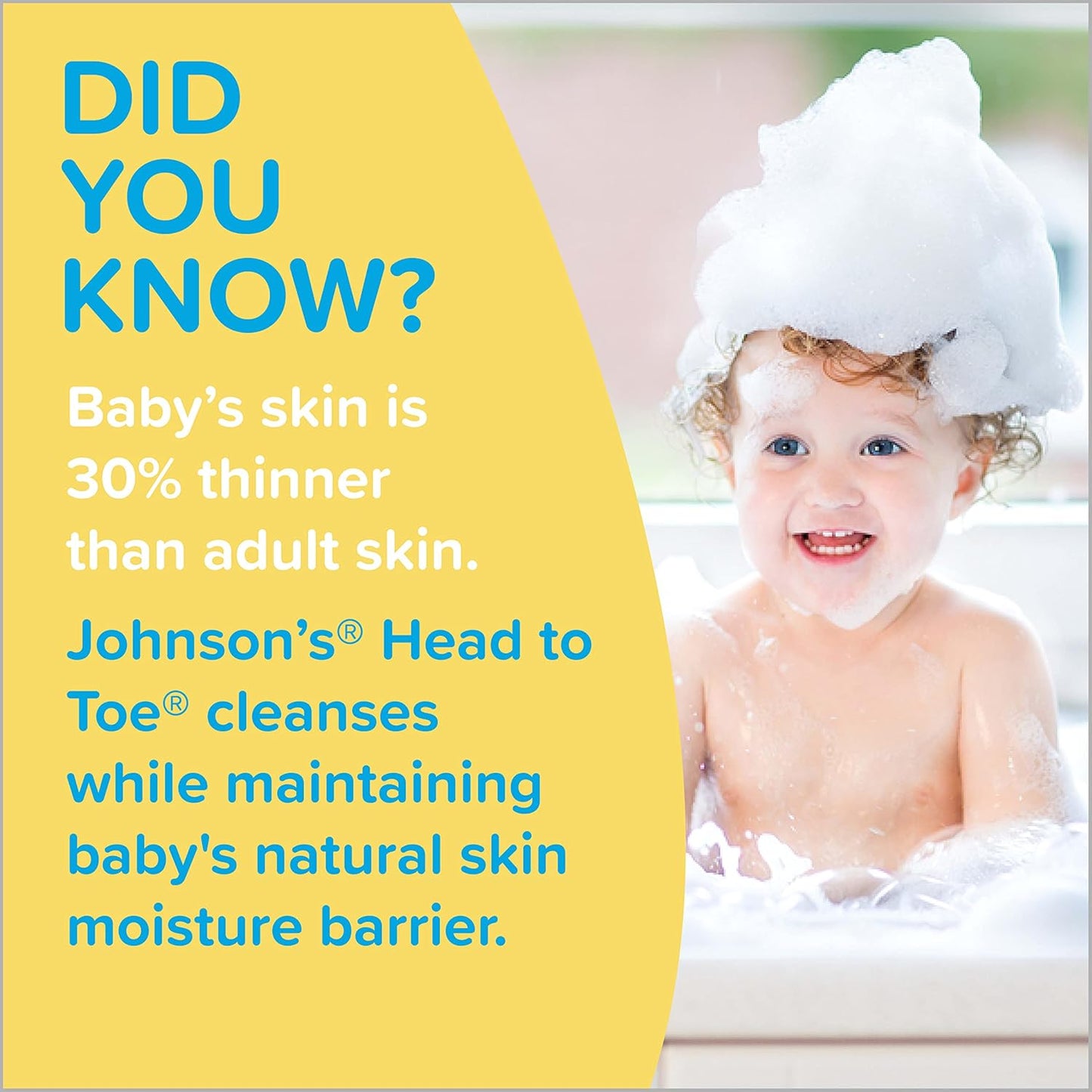 Johnson's Head - to - Toe Gentle Tear - Free Baby & Newborn Wash & Shampoo, Sulfate - , Paraben - Phthalate - & Dye - Free, Hypoallergenic Wash for Sensitive Skin & Hair, 27.1 fl. Oz - 7DAY'S