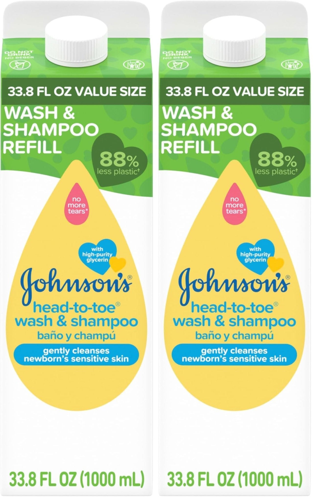 Johnson's Head - to - Toe Gentle Tear - Free Baby & Newborn Wash & Shampoo, Sulfate - , Paraben - Phthalate - & Dye - Free, Hypoallergenic Wash for Sensitive Skin & Hair, 27.1 fl. Oz - 7DAY'S