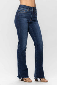 Judy Blue Full Size Frayed Hem Bootcut Jeans - 7DAY'S