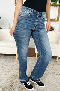 Judy Blue Full Size Mid Rise Release Hem Jeans - 7DAY'S